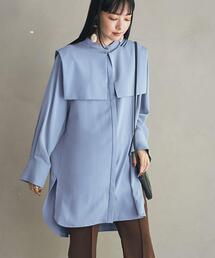 coen | 【WEB限定】大人見えの旬アイテム。2WAYセーラーカラーチュニックシャツ#(シャツ/ブラウス)