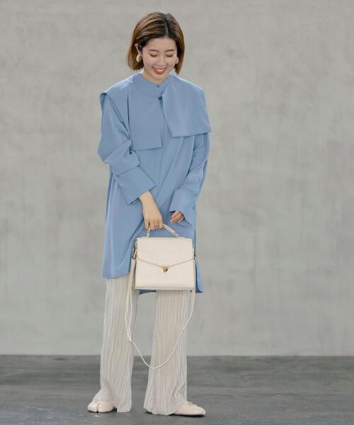 coen(コーエン)の「【WEB限定】大人見えの旬アイテム。2WAYセーラーカラーチュニックシャツ#(シャツ/ブラウス・レディース・ブラック/コバルトブルー/ホワイト・FREE)」の18枚目の写真