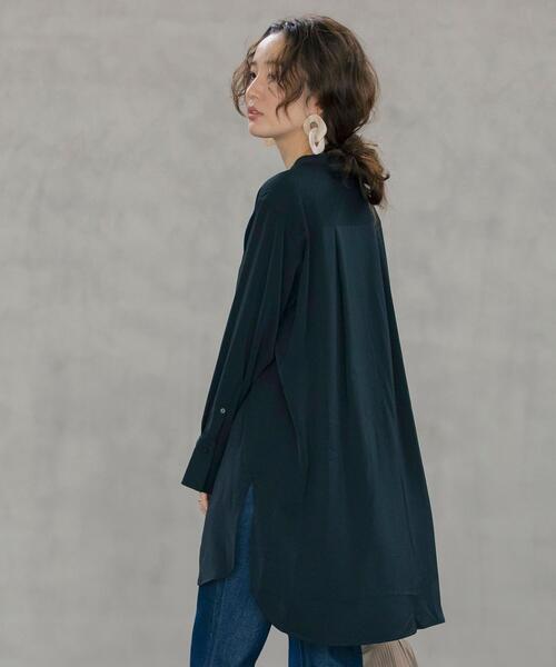 coen(コーエン)の「【WEB限定】大人見えの旬アイテム。2WAYセーラーカラーチュニックシャツ#(シャツ/ブラウス・レディース・ブラック/コバルトブルー/ホワイト・FREE)」の21枚目の写真
