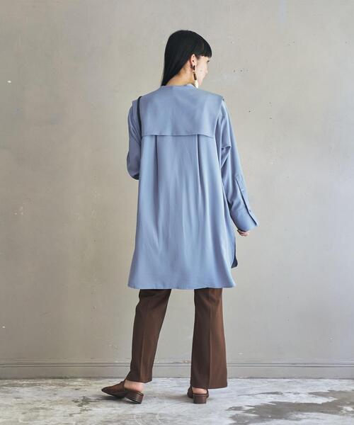 coen(コーエン)の「【WEB限定】大人見えの旬アイテム。2WAYセーラーカラーチュニックシャツ#(シャツ/ブラウス・レディース・ブラック/コバルトブルー/ホワイト・FREE)」の11枚目の写真