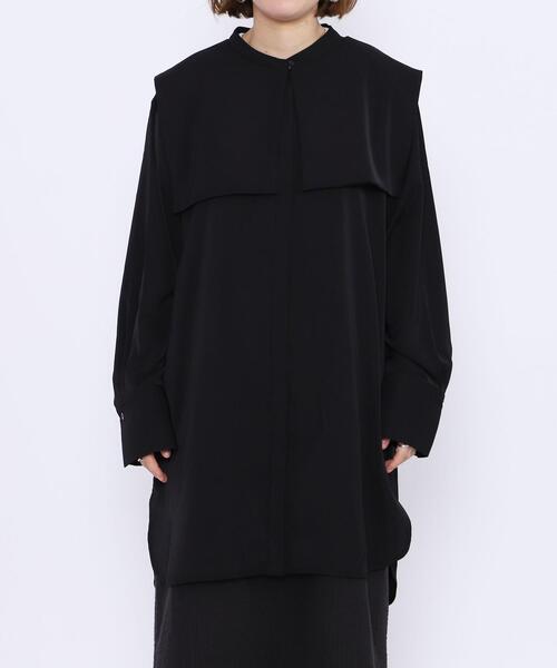 coen(コーエン)の「【WEB限定】大人見えの旬アイテム。2WAYセーラーカラーチュニックシャツ#(シャツ/ブラウス・レディース・ブラック/コバルトブルー/ホワイト・FREE)」の14枚目の写真