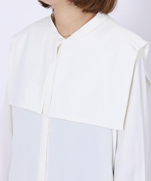 coen(コーエン)の「【WEB限定】大人見えの旬アイテム。2WAYセーラーカラーチュニックシャツ#(シャツ/ブラウス・レディース・ブラック/コバルトブルー/ホワイト・FREE)」の7枚目の写真