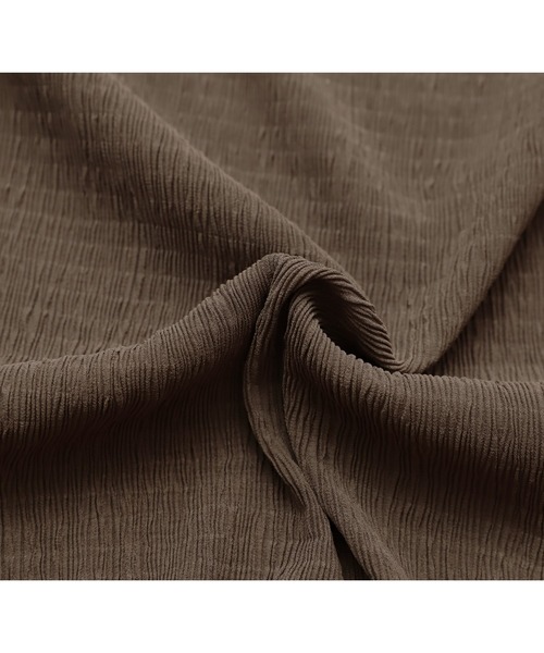 reca（レカ）の「シースルーメロー楊柳プリーツハイネックプルオーバー（シャツ/ブラウス・レディース・ブラック/アイボリー/ブラウン/ライトグリーン/パープル/チャコールグレー・M）」の14枚目の写真