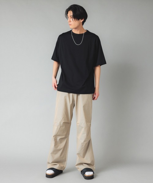 NewAnce（ニュアンス）の「【NewAnce】Oversized T Shirt オーバーサイズシルケットTシャツ（Tシャツ/カットソー・メンズ・ホワイト/ブラック/ダークグリーン・5/4）」の20枚目の写真