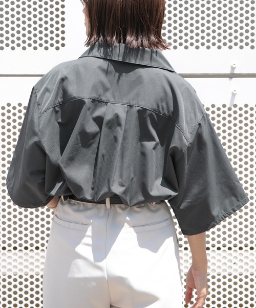 PairPair(ペアペア)の「キューバシャツ(ユニセックス)(シャツ/ブラウス・レディース・ミント/チャコールグレー/オフホワイト・MEDIUM/LARGE)」の20枚目の写真