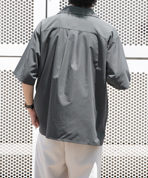 PairPair(ペアペア)の「キューバシャツ(ユニセックス)(シャツ/ブラウス・レディース・ミント/チャコールグレー/オフホワイト・MEDIUM/LARGE)」の6枚目の写真