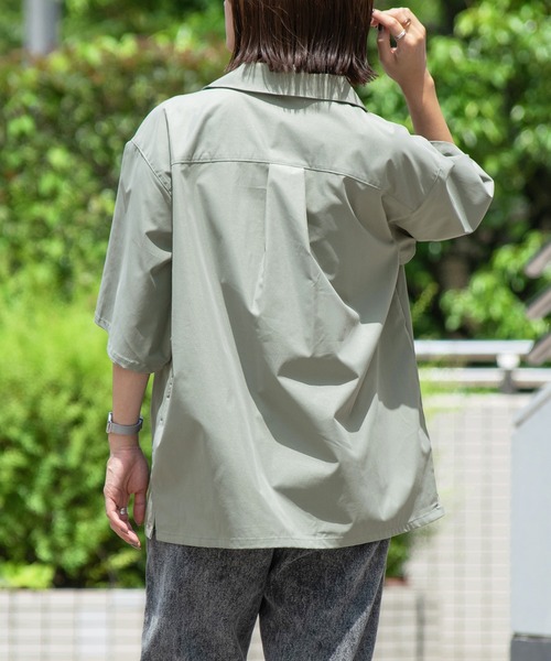 PairPair(ペアペア)の「キューバシャツ(ユニセックス)(シャツ/ブラウス・レディース・ミント/チャコールグレー/オフホワイト・MEDIUM/LARGE)」の17枚目の写真