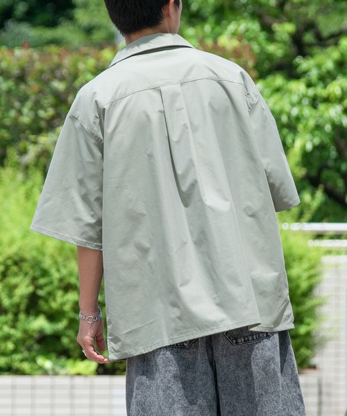 PairPair(ペアペア)の「キューバシャツ(ユニセックス)(シャツ/ブラウス・レディース・ミント/チャコールグレー/オフホワイト・MEDIUM/LARGE)」の7枚目の写真