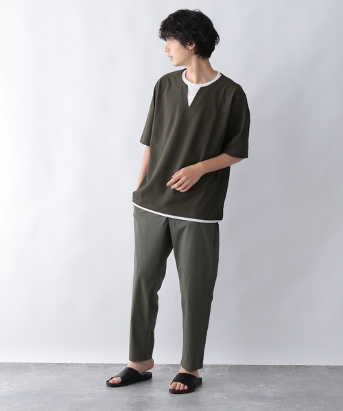 GLOBAL WORK（グローバルワーク）の「エアかるイージーパンツ 21FW/959199（その他パンツ・メンズ・グリーン系その他6/ネイビー/チャコールグレー/ブラック/ベージュ・MEDIUM/X-LARGE/SMALL/LARGE）」の12枚目の写真