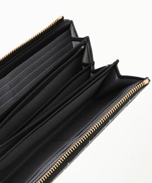 財布 チェックビジューL字ファスナー長財布 財布 チェックビジューL字ファスナー長財布