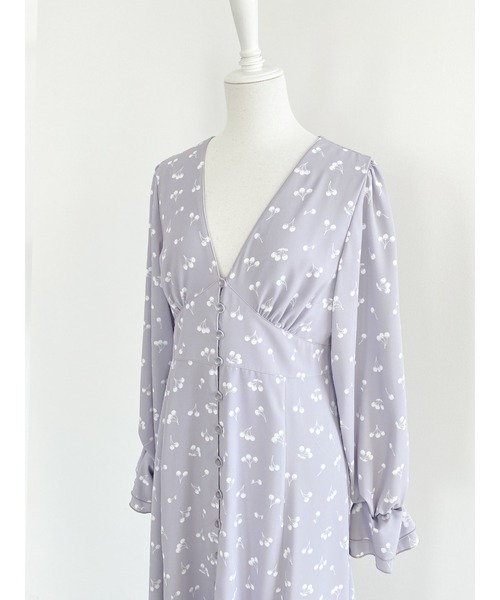 Honey Salon（ハニーサロン）の「honeyチェリーロングワンピース（ワンピース・レディース・ベージュ/グレー系その他・FREE）」の17枚目の写真