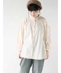 Samansa Mos2 | ギャザー前開きブラウス(シャツ/ブラウス)