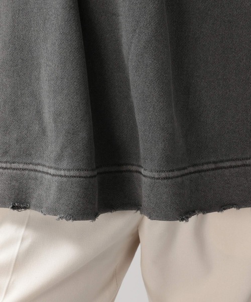 RAGEBLUE（レイジブルー）の「ピグメント/ビッグシルエットダメージパーカー/214697（パーカー・メンズ・ベージュ/アイボリー/スミクロ/パープル・MEDIUM/LARGE）」の21枚目の写真