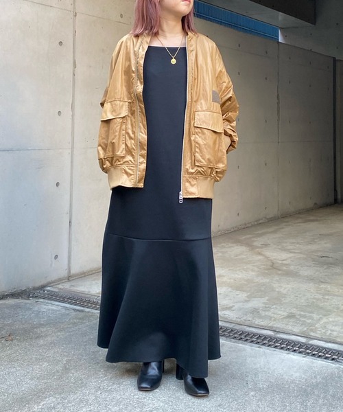 DouDou（ドゥドゥ）の「MA-1（MA-1・レディース・オフホワイト/キャメル・FREE）」の11枚目の写真