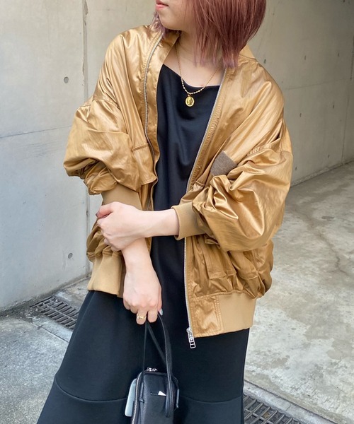 DouDou（ドゥドゥ）の「MA-1（MA-1・レディース・オフホワイト/キャメル・FREE）」の14枚目の写真