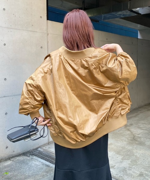 DouDou（ドゥドゥ）の「MA-1（MA-1・レディース・オフホワイト/キャメル・FREE）」の16枚目の写真