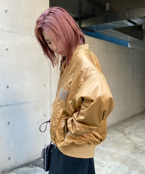 DouDou（ドゥドゥ）の「MA-1（MA-1・レディース・オフホワイト/キャメル・FREE）」の12枚目の写真