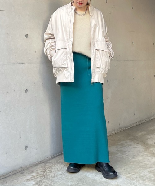 DouDou（ドゥドゥ）の「MA-1（MA-1・レディース・オフホワイト/キャメル・FREE）」の21枚目の写真