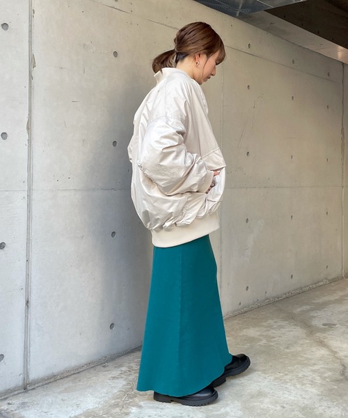 DouDou（ドゥドゥ）の「MA-1（MA-1・レディース・オフホワイト/キャメル・FREE）」の19枚目の写真