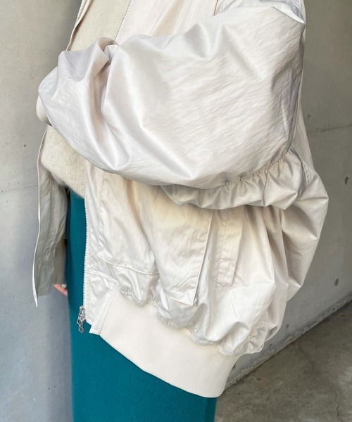 DouDou（ドゥドゥ）の「MA-1（MA-1・レディース・オフホワイト/キャメル・FREE）」の22枚目の写真