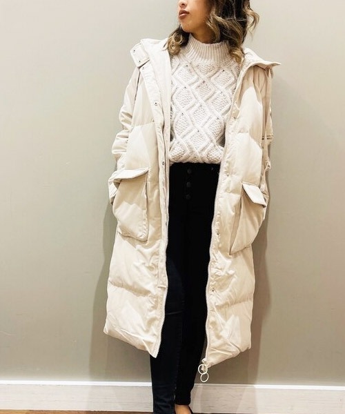 GAP（ギャップ）の「オーバーサイズ ケーブル モックネックセーター（ニット/セーター・レディース・グレー/ナチュラル・S/XL/L/XXS/M/XS）」の12枚目の写真