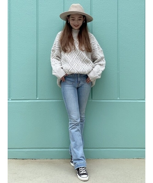 GAP - 【超美品】GAP オーバーサイズ ケーブル モックネックセーター Sサイズ GAP（ギャップ）の「オーバーサイズ ケーブル モックネック