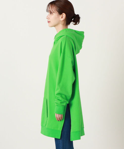 NOLLEY’S（ノーリーズ）の「◇【WEB限定】【STAR＆STRIPE/スターアンドストライプ】ロングスリットパーカー（パーカー・レディース・チャコールグレー/ライトグリーン/キナリ・FREE）」の8枚目の写真