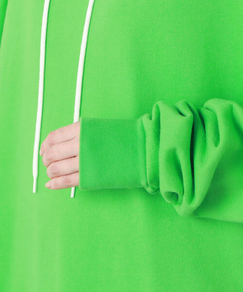 NOLLEY’S（ノーリーズ）の「◇【WEB限定】【STAR＆STRIPE/スターアンドストライプ】ロングスリットパーカー（パーカー・レディース・チャコールグレー/ライトグリーン/キナリ・FREE）」の11枚目の写真