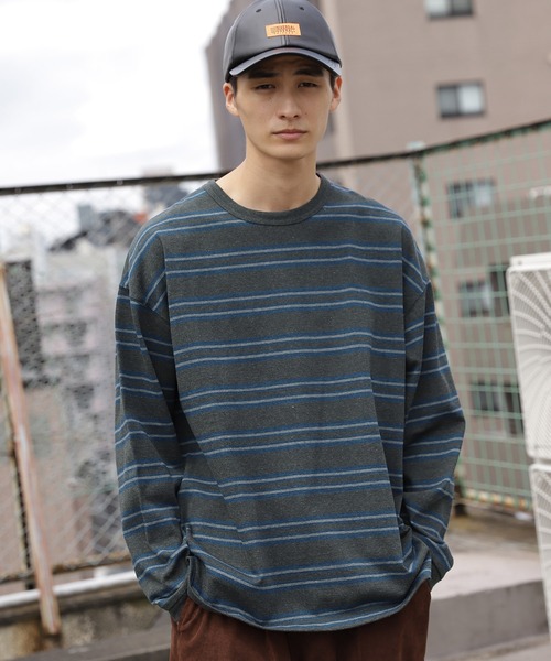 niko and（ニコアンド）の「エコマルチボーダーロンT（Tシャツ