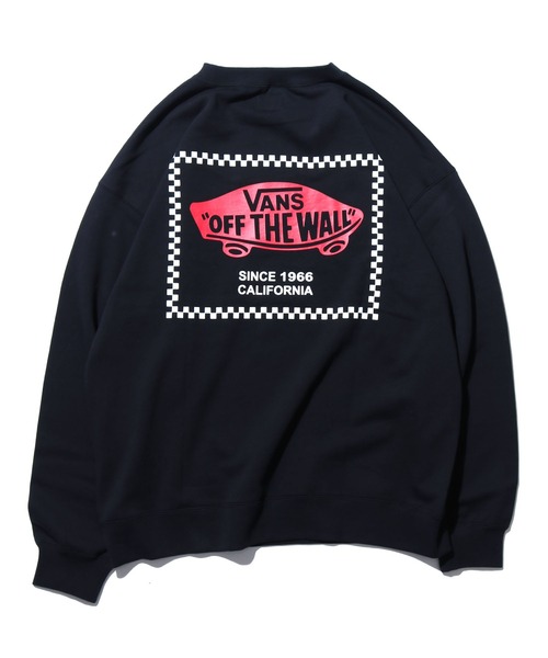 VANS（バンズ）の「VANS/ヴァンズ M CHECKER BOX Crew Sweat バックグラフィック クルー スウェット（スウェット・メンズ・ホワイト/ブラック/ベージュ/グリーン・M/L/XL）」の3枚目の写真