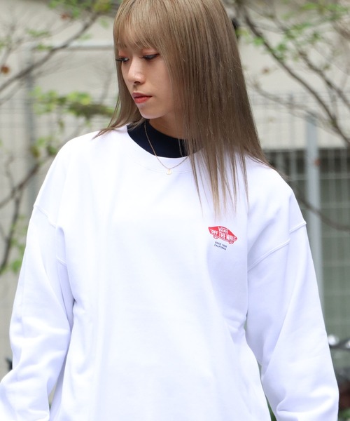 VANS（バンズ）の「VANS/ヴァンズ M CHECKER BOX Crew Sweat バックグラフィック クルー スウェット（スウェット・メンズ・ホワイト/ブラック/ベージュ/グリーン・M/L/XL）」の10枚目の写真