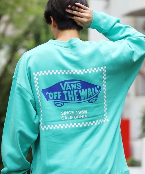 VANS（バンズ）の「VANS/ヴァンズ M CHECKER BOX Crew Sweat バックグラフィック クルー スウェット（スウェット・メンズ・ホワイト/ブラック/ベージュ/グリーン・M/L/XL）」の7枚目の写真
