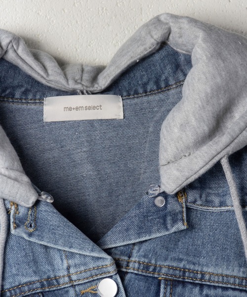 me+em select（ミームセレクト）の「ショート丈デニムジャケット（デニムジャケット・レディース・ブラック/ブルー・FREE）」の12枚目の写真