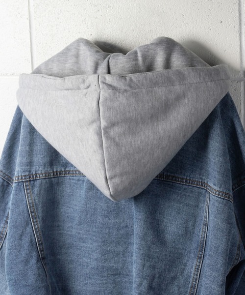 me+em select（ミームセレクト）の「ショート丈デニムジャケット（デニムジャケット・レディース・ブラック/ブルー・FREE）」の10枚目の写真