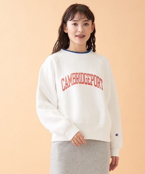 Champion（チャンピオン）の「【CHAMPION】スウェットプルオーバー（ニット/セーター・レディース・オフホワイト/ブラック/MD.GRY・2）」の2枚目の写真