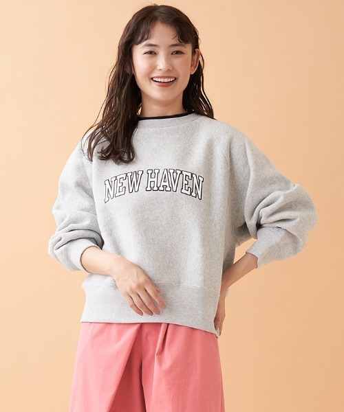 Champion（チャンピオン）の「【CHAMPION】スウェットプルオーバー（ニット/セーター・レディース・オフホワイト/ブラック/MD.GRY・2）」の3枚目の写真