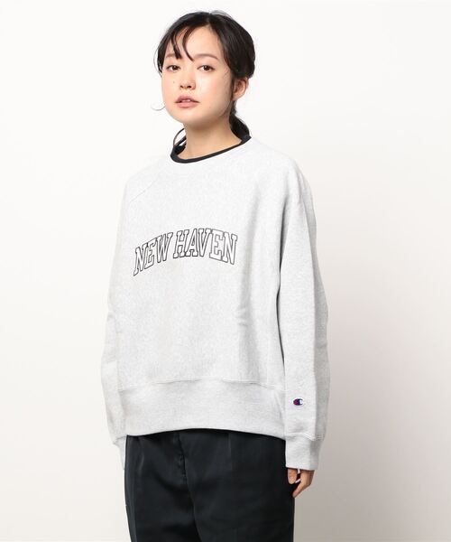 Champion（チャンピオン）の「【CHAMPION】スウェットプルオーバー（ニット/セーター・レディース・オフホワイト/ブラック/MD.GRY・2）」の15枚目の写真