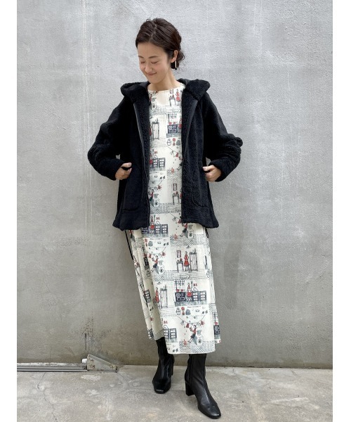 BEARDSLEY（ビアズリー）の「Houseworkワンピース（ワンピース・レディース・アイボリー/ブラック・FREE）」の15枚目の写真