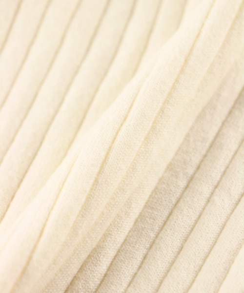 ALEXIA STAM（アリシアスタン）の「Open Collar Rib Knit Top/オープンカラーリブニットトップ（Tシャツ/カットソー・レディース・ブラウン/アイボリー/ブラック・FREE）」の17枚目の写真