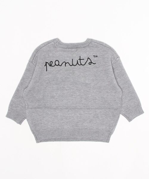 b・ROOM（ビールーム）の「【PEANUTS】SNOOPYジャガードニット（ニット/セーター・キッズ・ベージュ/グレー・S/L/M）」の3枚目の写真