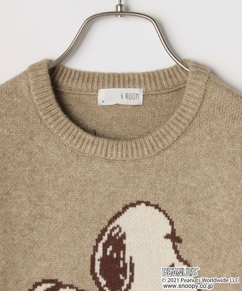b・ROOM（ビールーム）の「【PEANUTS】SNOOPYジャガードニット（ニット/セーター・キッズ・ベージュ/グレー・S/L/M）」の6枚目の写真