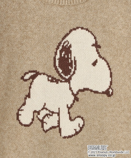 b・ROOM（ビールーム）の「【PEANUTS】SNOOPYジャガードニット（ニット/セーター・キッズ・ベージュ/グレー・S/L/M）」の7枚目の写真