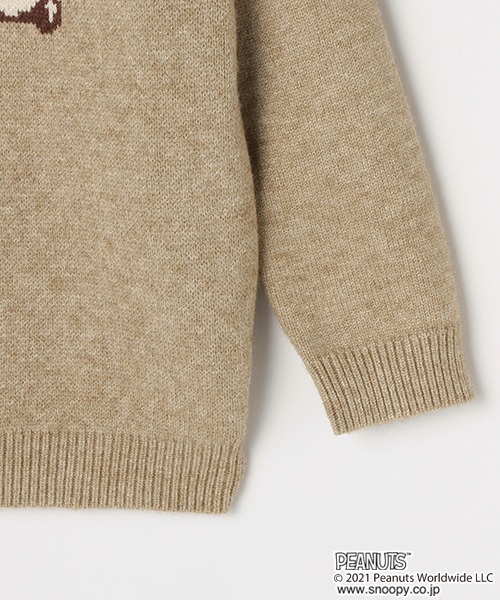 b・ROOM（ビールーム）の「【PEANUTS】SNOOPYジャガードニット（ニット/セーター・キッズ・ベージュ/グレー・S/L/M）」の8枚目の写真