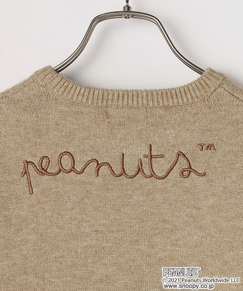 b・ROOM（ビールーム）の「【PEANUTS】SNOOPYジャガードニット（ニット/セーター・キッズ・ベージュ/グレー・S/L/M）」の9枚目の写真