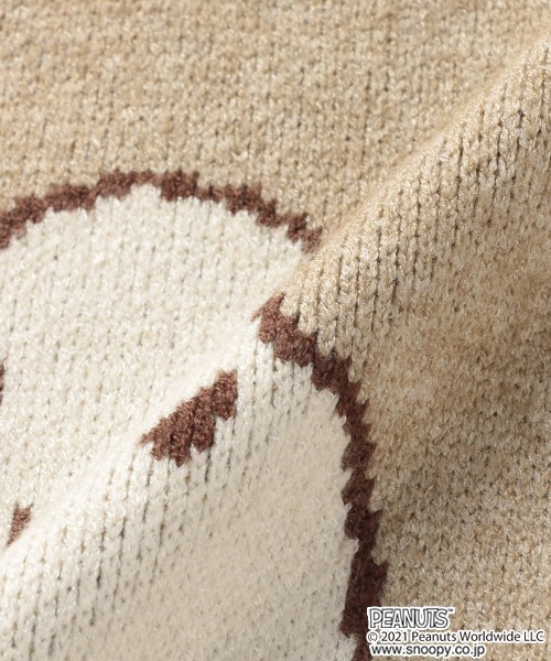 b・ROOM（ビールーム）の「【PEANUTS】SNOOPYジャガードニット（ニット/セーター・キッズ・ベージュ/グレー・S/L/M）」の11枚目の写真