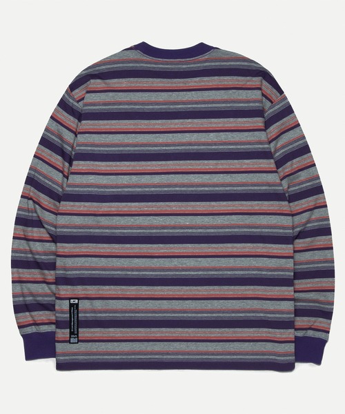 LMCの「【LMC】ITALIC MULTI STRIPE LONG SLV TEE / エルエムシー イタリック マルチ ストライプ ロングスリーブ Tシャツ（Tシャツ/カットソー・メンズ・ブルー/パープル・MEDIUM/SMALL/LARGE/X-LARGE）」の15枚目の写真