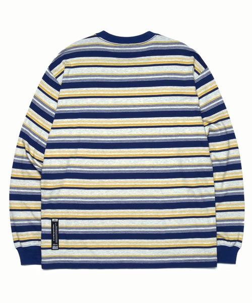 LMCの「【LMC】ITALIC MULTI STRIPE LONG SLV TEE / エルエムシー イタリック マルチ ストライプ ロングスリーブ Tシャツ（Tシャツ/カットソー・メンズ・ブルー/パープル・MEDIUM/SMALL/LARGE/X-LARGE）」の8枚目の写真