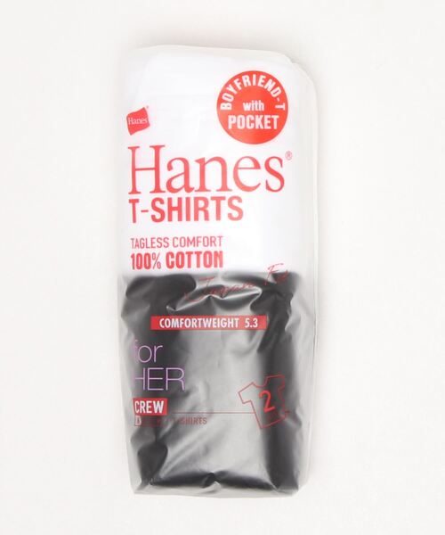HANES(ヘインズ)の「【HANES/ヘインズ】JAPANFIT for HER ボーイフレンドポケットTシャツ アソートSET2枚組 HW5321(Tシャツ/カットソー・レディース・その他1/その他2・MEDIUM/LARGE)」の2枚目の写真