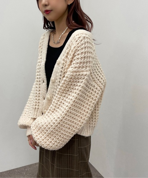 セール】ワッフル編みカーディガン【ZOZOTOWN限定アイテム