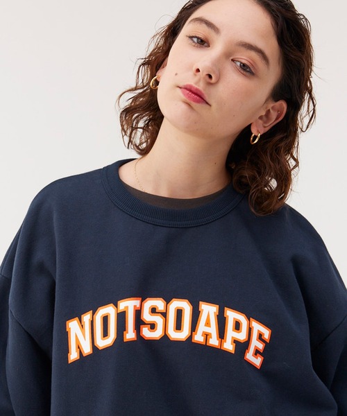 Not So Ape（ノットソーエイプ）の「カレッジロゴ プリント スウェット（スウェット・メンズ・ホワイト/ネイビー/レッド・MEDIUM/LARGE/X-LARGE）」の9枚目の写真